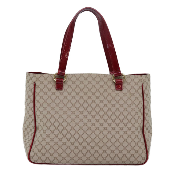 CELINE Macadam Canvas Hand Bag Beige Auth 76899 - Picture 2 of 16